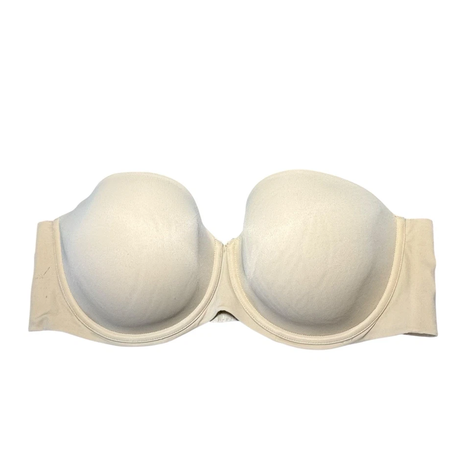 Sujetador Cacique Ligero Sin Tirantes 46D Beige Con Aros Deshuesado Plus Íntimo LEER Foto 1 de 4