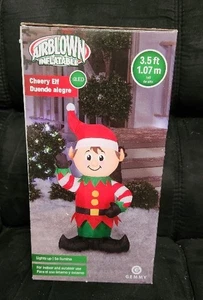Gemmy Airblown Inflatable Cheery Elf LED 3.5 Feet Light Up Indoor/Outdoor NEW - Picture 1 of 1