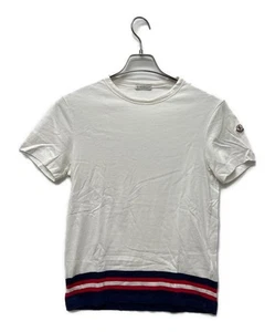 MONCLER Manica corta taglio e cucito bianco c10918016900 8390e - Foto 1 di 10