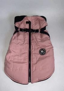 Giacca cappotto cane invernale caldo NORBI PET imbracatura integrata rosa XL schiena - Foto 1 di 8