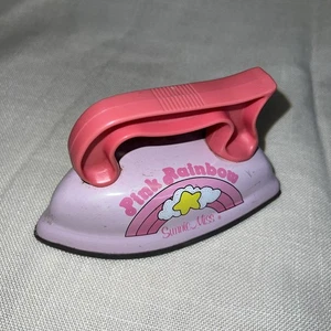 Vintage Ohio Art SUNNIE MISS Tin Metal Toy Iron Pink Rainbow Clouds Star - Picture 1 of 11