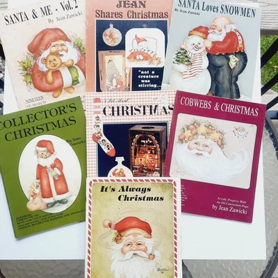 7 Vintage Christmas Tole Folk Art Painting Craft Pattern Books Jean Zawicki - Image 1 of 4