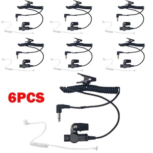 6 Piezas 3.5mm Tubo Acústico Policía Solo Escucha Auriculares Auricular Para Motorola NUEVO - Imagen 1 de 18
