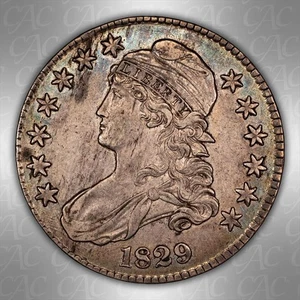 1829 Small Letters 50C CACG AU-53 - Picture 1 of 3