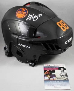 ANDREW MANGIAPANE SIGNED FULL-SIZE EDMONTON OILERS HELM FS AUTOGRAMM +JSA COA - Bild 1 von 3