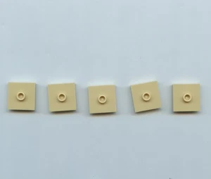 LEGO x 5 Tan Plate, Modified 2 x 2 with Groove and 1 Stud in Center (Jumper) - Picture 1 of 1