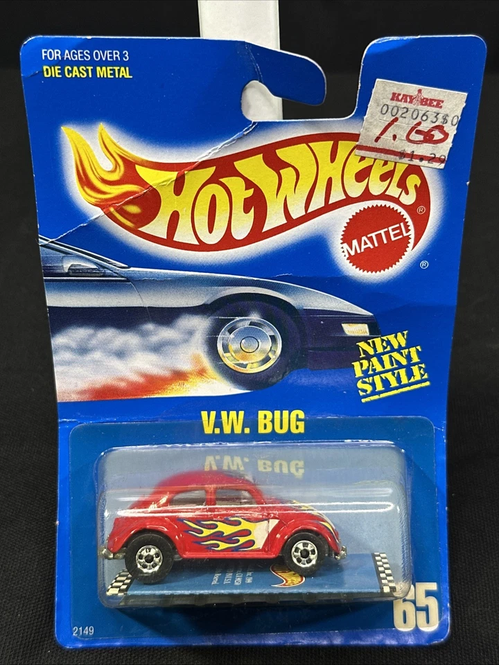 Tarjeta azul Hot Wheels Blackwall VW BUG roja #65 Foto 1 de 4