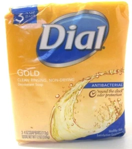 Dial Antibacterial Deodorant Soap, Gold, 3 ct- FREE SHIPPING, NEW - Picture 1 of 3