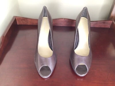 Worthington Wor-daphne Women's 9.5 Shoes Pumps Brown Leather High Heel Peep Toe - Image 1 of 4