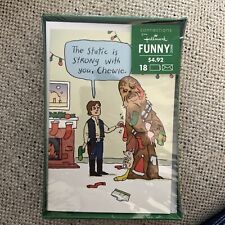 New Disney Star Wars Han & Chewbacca Hallmark Funny Christmas Cards 18 Pack 2016