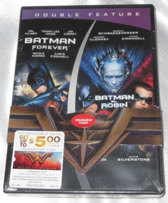 Batman Forever + Batman & Robin DVD (New) Joel Schumacher 90s Sequels - Image 1 of 2