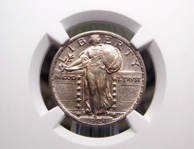 1924 "P" Standing Liberty Quarter 25c NGC AU58 #32 About Uncirculated ECC&C Inc - Image 1 of 4