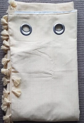 Next Yellow Textured Tassel Odd One Panel Door Curtain 168(W)x229(L)cm - Image 1 of 4