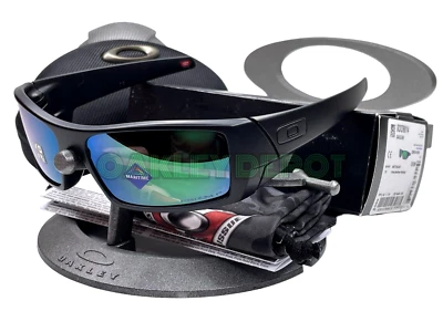 ✅🕶️ OAKLEY GASCAN 009014 MATTE BLACK/PRIZM MARITIME POLARIZED SUNGLASSES (65) - Image 1 of 4