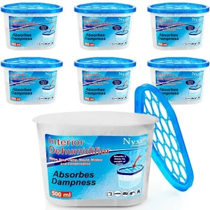 Nyxi 12 X Dehumidifier Interior Damp Moisture Mould Mildew Remover Home Caravan - Picture 1 of 8
