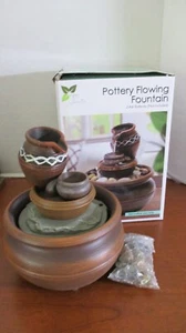 NM Signature 5"x5"x6" POTTERY FLOWING FOUNTAIN~ New in Box - Picture 1 of 5