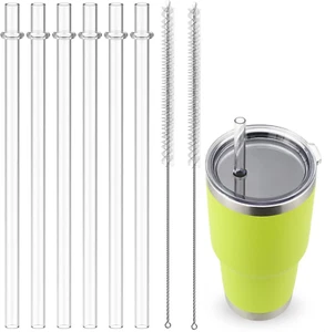 Straws for YETI, 6 Pcs Reusable Tumbler Replacement for YETI Straw Lids, 9 Inch - Picture 1 of 12
