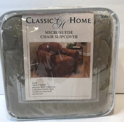 Classic Home Microsuede Chair Slipcover Mushroom Brown - Image 1 of 4