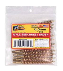 Products 6.5mm Rifle Bore Brush Dozen Pack, Brass - Picture 1 of 5
