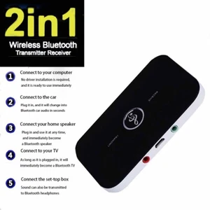 Bluetooth receiver transmitter 2-in-1 stereo wireless audio adapter - Picture 1 of 13