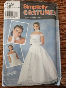Simplicity 7159 Pattern Quinceanera Dress HH 6 8 10 12 14 New RARE - Picture 1 of 2