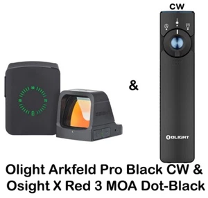 Torcia elettrica Olight Arkfeld Pro nera CW e Osight x 3 punti MOA e cerchio 32 MOA - Foto 1 di 24