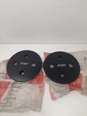 COPPIA COPPETTE COPRICERCHIO COPRIMOZ BORCHIE IN METALLO FIAT PANDA 900 B SUPER  - Изображение 1 из 4