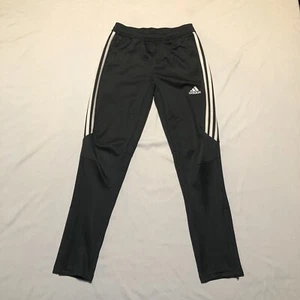 Adidas Track Pants Youth 11-12 Gray White Stripe Athletic Joggers Soccer Pants - Picture 1 of 14