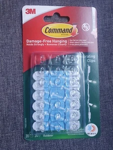 3M Command 17026H Outdoor Decorating Clips Hooks Wall Hanging Fairy Lights - Picture 1 of 2