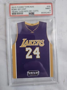 Kobe Bryant 2015 Panini Threads Die Cut Purple PSA 9 🔥🔥🔥 - Picture 1 of 2
