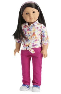 NIB American Girl Cool Colors Outfit w/ Tie Front Shirt, Pants, Headband NEW! - Picture 1 of 3