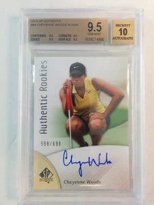 2014 Cheyenne Woods SP Authentic #88 598/699  Autograph   BGS9.5-10 Auto - Picture 1 of 1