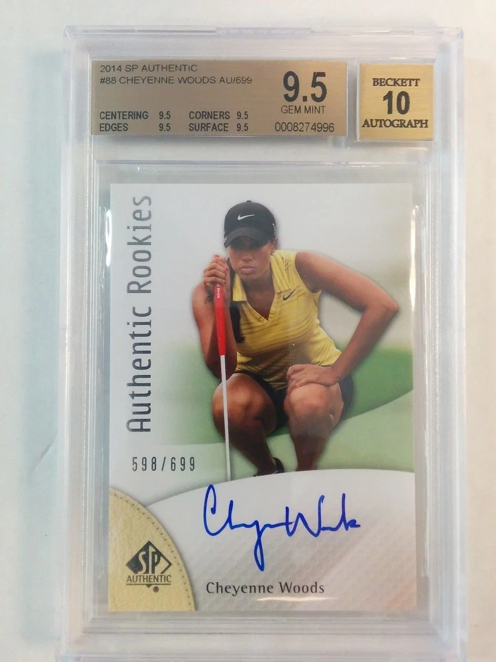 2014 Cheyenne Woods SP Authentic #88 598/699  Autograph   BGS9.5-10 Auto - Image 1 of 1