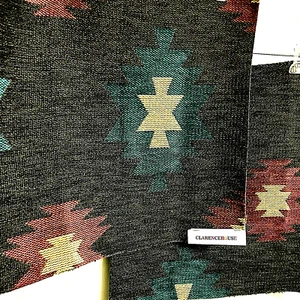 Navajo Aztec Western Geometric Designer Heavy Upholstery Fabric Made Italy Lot 2 - Picture 1 of 6