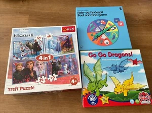 Kids Games Bundle Inc Disney Frozen Puzzles, Feel & Find Game, Orchard Toys Go G - Picture 1 of 4