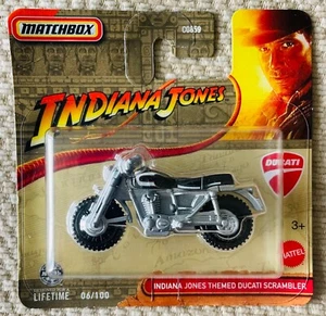 INDIANA JONES - Matchbox Ducati Scrambler Bike - Die-Cast - Mattel 2024 - Picture 1 of 4