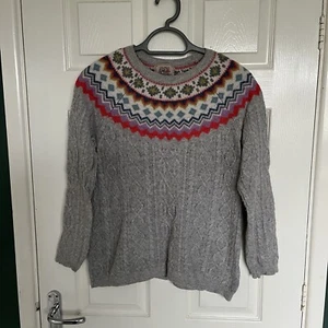 Arabella&Addison Pure Wool Fair Isle Jumper LambsWool UK L Women’s - Picture 1 of 7