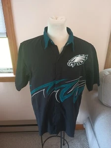 NFL Philadelphia Eagles Camisa Abotonada Talla Grande Equipo Oficial NFL Frente a Presión - Imagen 1 de 13