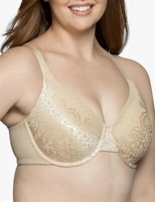 Vanity Fair Women's Beauty Back Smoothing Minimizer Bra Non Padded Underwire 44D - Image 1 of 4