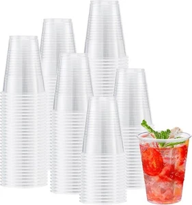 600 Pack 7 OZ Clear Plastic Cups, Disposable Plastic Cups, Cold Party Drinkin... - Picture 1 of 5