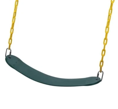 Children's Swing Seat With Yellow Plastic Coated Chain - Replacement Swing - Image 1 of 4