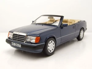 Mercedes 300 Ce-24 Cabrio 1990 Azul Oscuro Metalizado Modelo De Coche 1:18 Norev - Imagen 1 de 10