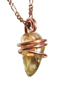 Kundalini Afrikanischer Kongo Citrin Lemurischer Anhänger echter Energiekristall #402 - Bild 1 von 3