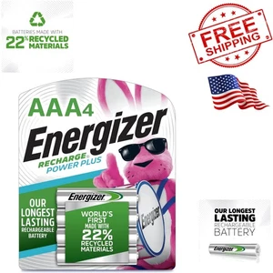 Versatile 4 Pack Power Plus AAA Rechargeable Batteries for Gaming & Cameras - Picture 1 of 10