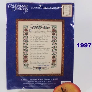 Kit punto croce contato Candamar $51027 mille parole vintage 1997 14x18 NUOVO - Foto 1 di 6