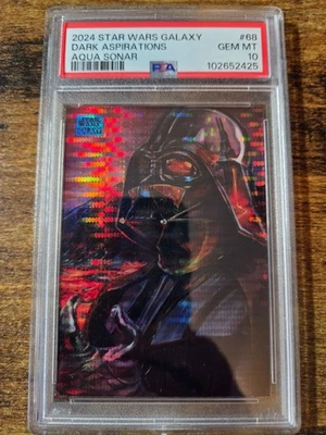 2024 Star Wars Galaxy Dark Aspirations Aqua Sonar Refractor/199 PSA 10 Como Nuevo #68 Foto 1 de 4