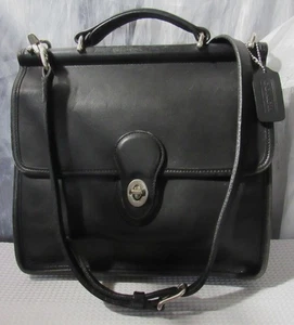 Vintage Coach 9927 Willis Bag Black Leather Crossbody - Picture 1 of 19