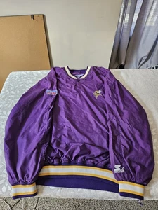 90s Pro Line Starter Minnesota Vikings Windbreaker Pullover Jacket 2XL - Picture 1 of 10