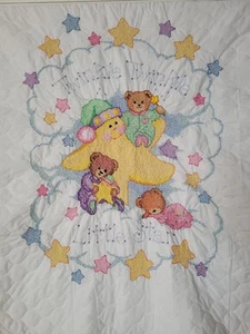 Hand Embroidered Twinkle Twinkle Little Star baby Crib blanket - Picture 1 of 7