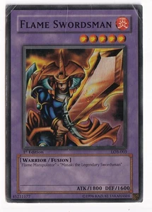 Flame Swordsman LOB-003 The Legend of Blue Eyes White Dragon 1st Edition Wavy - Bild 1 von 3